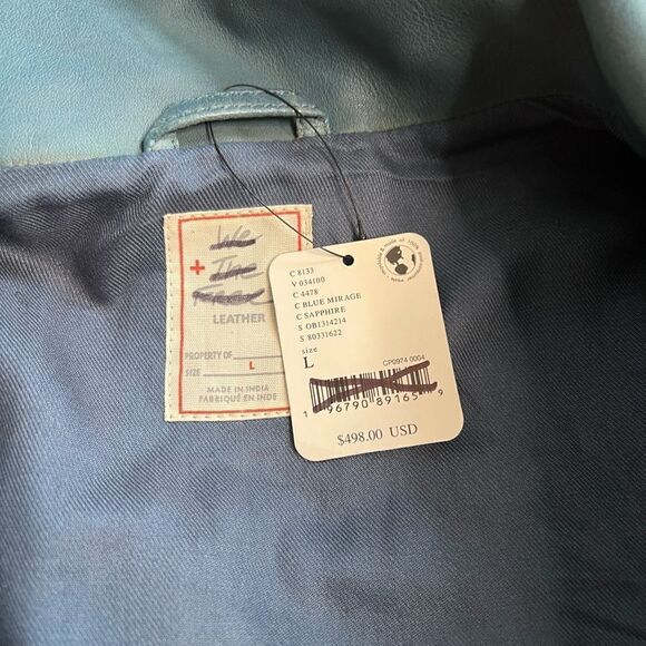 Free People x We The Free Cora Leather Jacket/ Size L - Picture 3 of 8